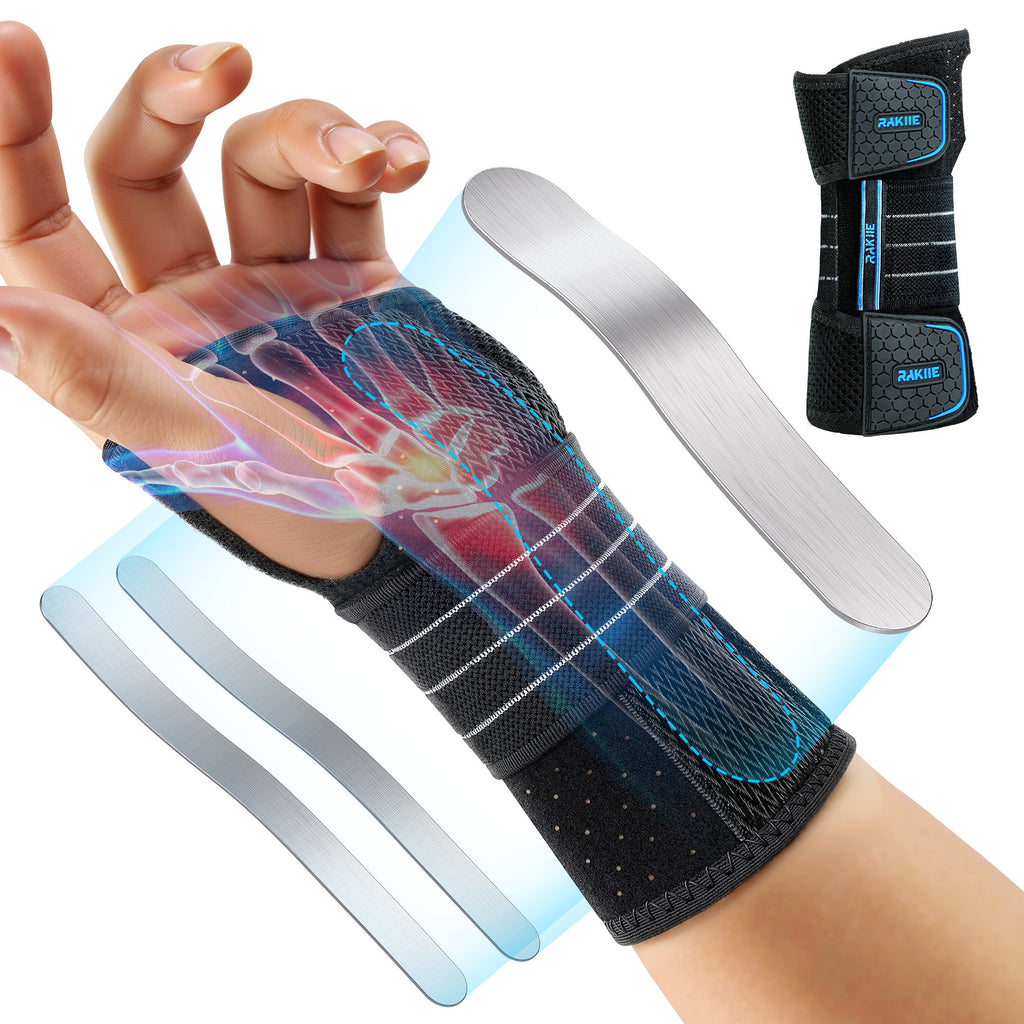Carpal Tunnel Wrist Brace, Night Wrist Support No Pressure on Thumb, Lightweight Hand Brace for Sleeping Work, Splint Stabilizer Pain Relief for Sprain Arthritis