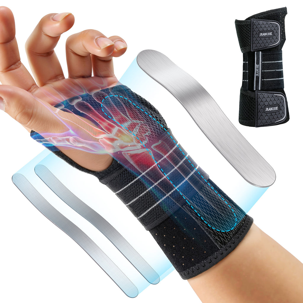 Carpal Tunnel Wrist Brace, Night Wrist Support No Pressure on Thumb, Lightweight Hand Brace for Sleeping Work, Splint Stabilizer Pain Relief for Sprain Arthritis