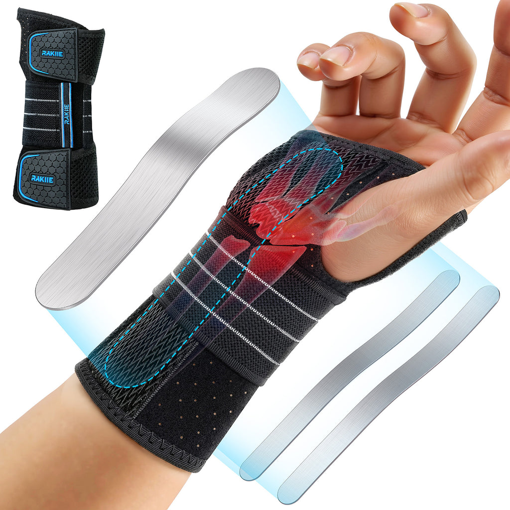 Carpal Tunnel Wrist Brace, Night Wrist Support No Pressure on Thumb, Lightweight Hand Brace for Sleeping Work, Splint Stabilizer Pain Relief for Sprain Arthritis