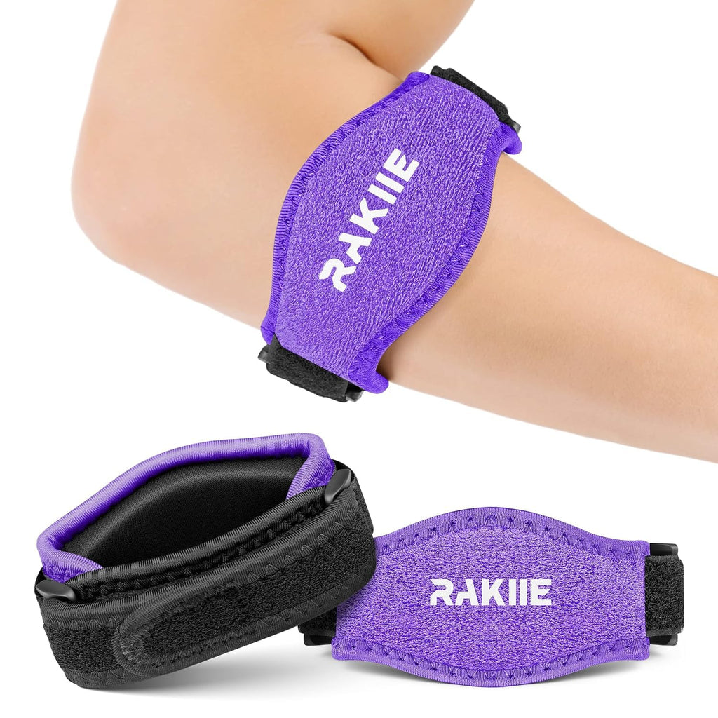 Elbow Brace 2 Pack, Tennis Elbow Brace for Men Women, Non-slip Tennis Elbow Strap for Tendonitis with Compression Pad Precise Support