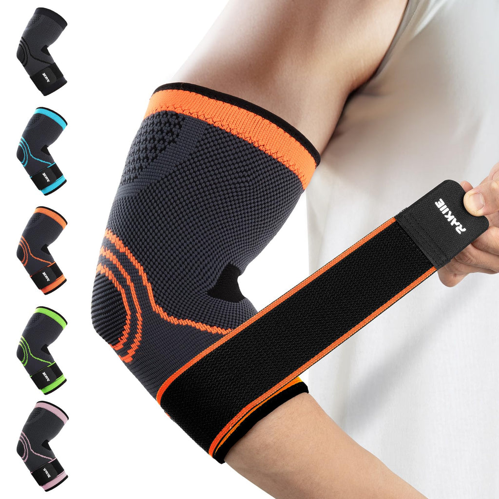 Elbow Support Brace for Men and Women, 2 Pack Elbow Compression Sleeve, Elbow Brace for Tendonitis and Tennis Elbow, Elbow Sleeve Reduce Joint Pain for Tennis, Golfer, Workouts