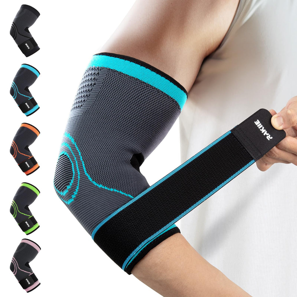 Elbow Support Brace for Men and Women, 2 Pack Elbow Compression Sleeve, Elbow Brace for Tendonitis and Tennis Elbow, Elbow Sleeve Reduce Joint Pain for Tennis, Golfer, Workouts
