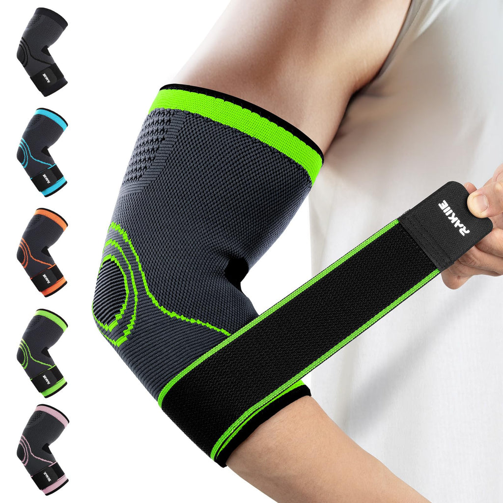 Elbow Support Brace for Men and Women, 2 Pack Elbow Compression Sleeve, Elbow Brace for Tendonitis and Tennis Elbow, Elbow Sleeve Reduce Joint Pain for Tennis, Golfer, Workouts