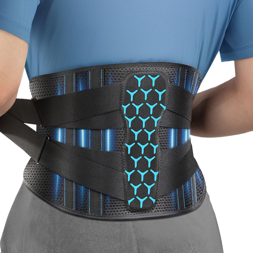 Back Brace for Lower Back Pain Women Men, 7X Ergonomic Support Brace with Laser Engraving Hot Stamping